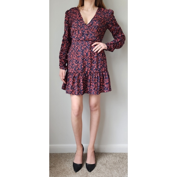 The Fifth Label Floral Mini Dress - Navy and Red - Picture 5 of 11